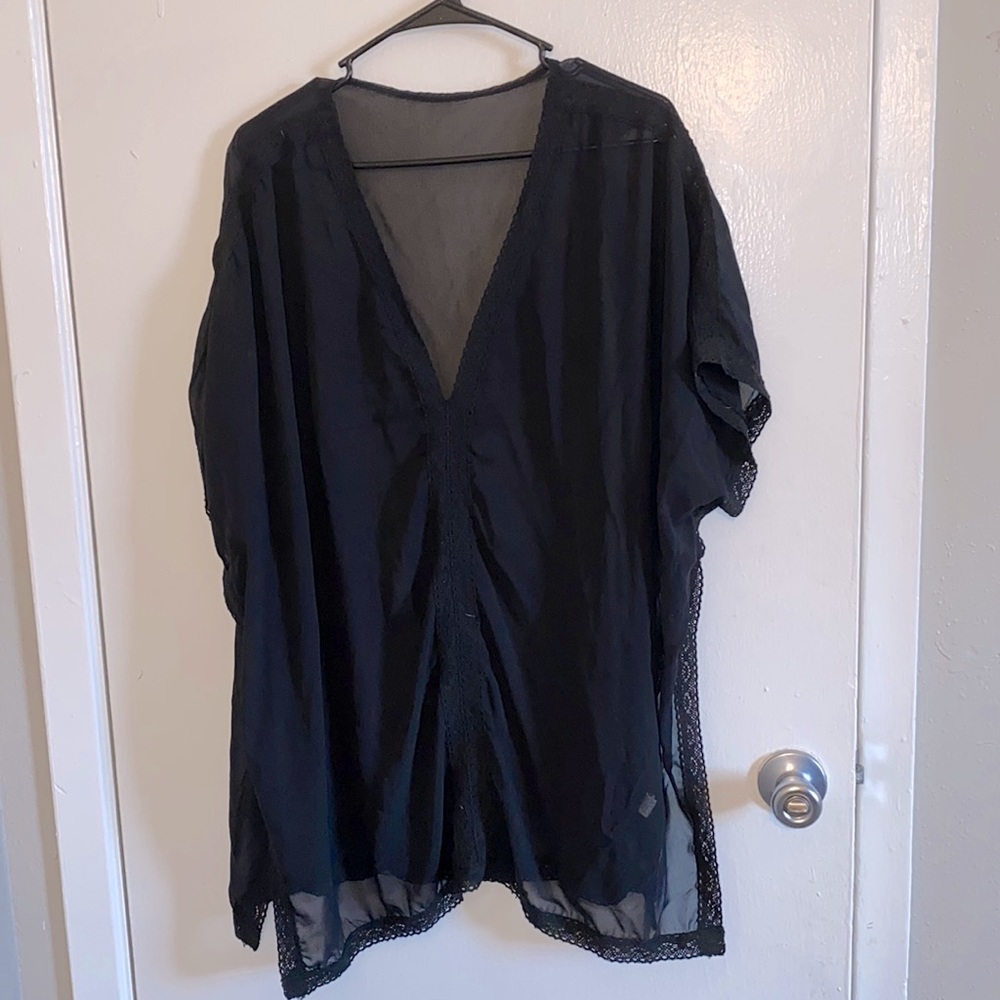 Women’s Sheer Black Swim Cover Up